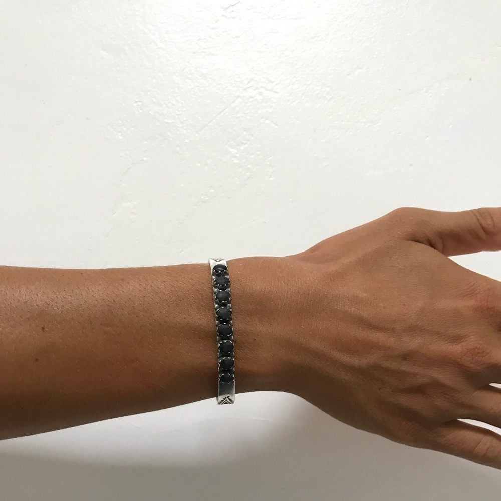Hollywood Trading Company Silver Navajo Bracelet